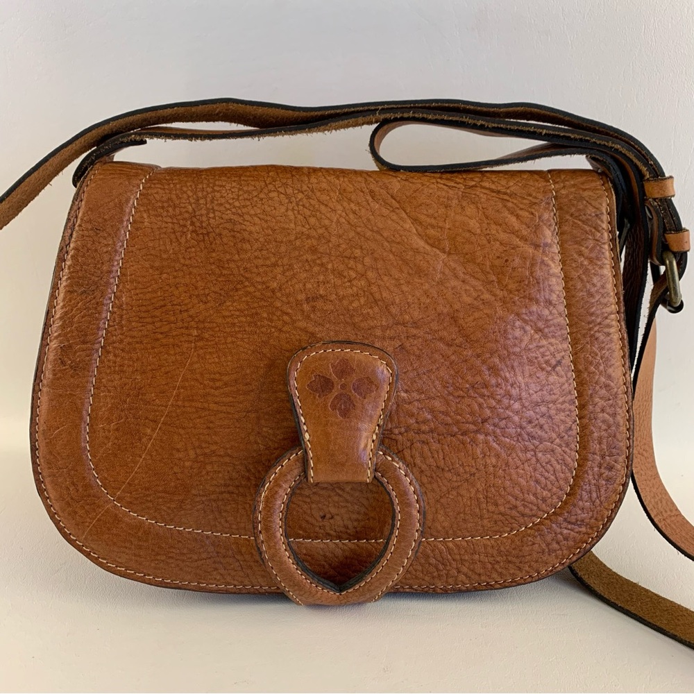 Patricia Nash Brown Leather Crossbody Handbag